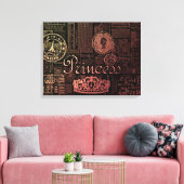 Princess Vintag Leinwanddruck (Insitu (Wohnzimmer))