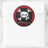 Princess Warning Runder Aufkleber (Tasche)