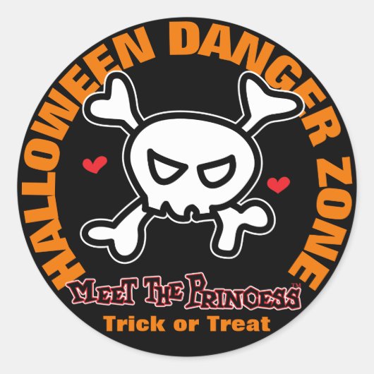 Princess Warning Runder Aufkleber (Vorderseite)