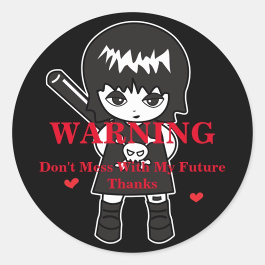 Princess Warning Runder Aufkleber (Vorderseite)