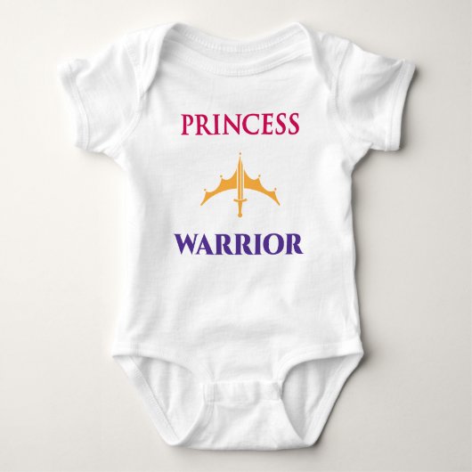 Princess Warrior Baby Girls Light Shirt (Vorderseite)