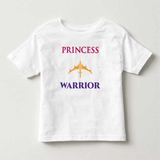 Princess Warrior Kleinkind Girls Light Shirt (Vorderseite)