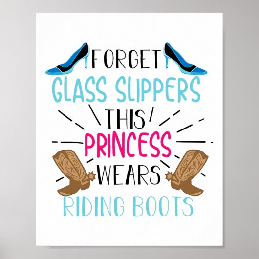 Princess Wears Reitstiefel Coole Reiter Poster (Vorne)