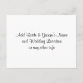 Princess Wedding Save the Date Postkarten (Rückseite)
