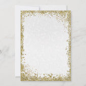 Princess White Damask Storybook Brautparty Einladung (Rückseite)