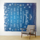 Princess Winter Birthday photobooth Backdrop Wandteppich (Beispiel (Horizontal))