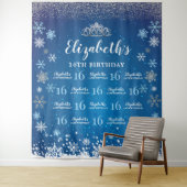 Princess Winter Birthday photobooth Backdrop Wandteppich (Beispiel)