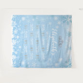 Princess Winter Quinceañera Fotokabine Hintergrund Wandteppich (Vorderseite (Horizontal))