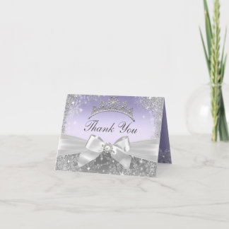 Princess Winter Wonderland Lila Danke Karte