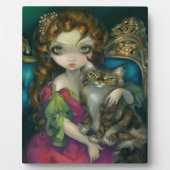 "Princess with a Maine Coon Cat" Fotoplatte (Vorderseite)