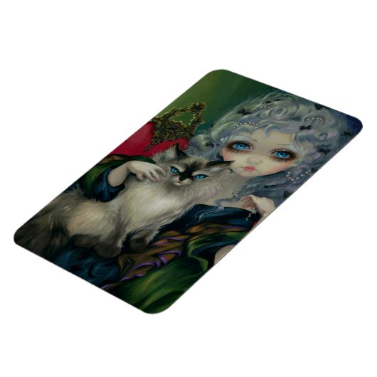 "Princess with a Ragdoll Cat" Flex Magnet (Linke Seite)