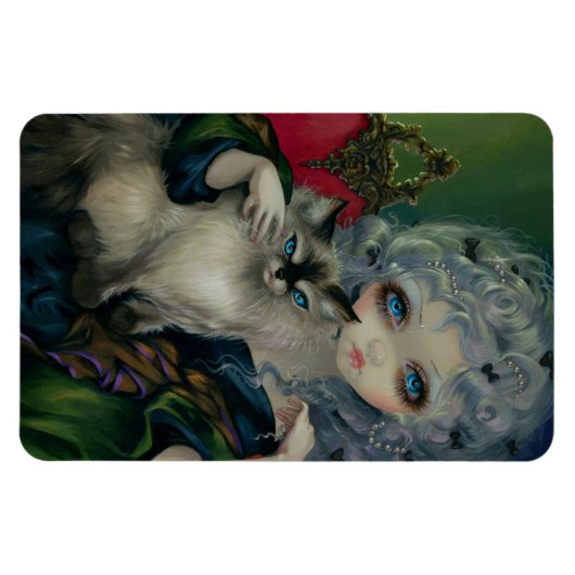 "Princess with a Ragdoll Cat" Flex Magnet (Horizontal)