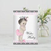 Princess wünscht Baby Card Baby Dusche Hinweiskarte (Stehend Vorderseite)