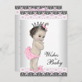 Princess wünscht Baby Card Baby Dusche Hinweiskarte (Vorne/Hinten)