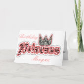 Princess Zebra Print Einladung (Vorderseite)
