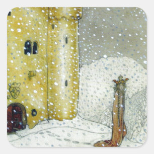 Princessa by Snowy Castle Quadratischer Aufkleber