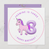 princesses 3st birthday einladung (Vorne/Hinten)