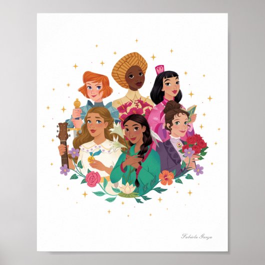 Princesses of Heaven™ Saintly Friends Print Poster (Vorne)