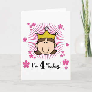 Princesss 4. Geburtstagsgeschenke und Geschenke Karte