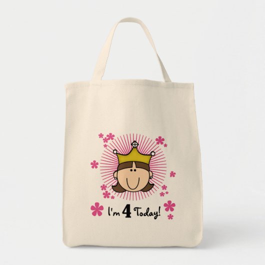 Princesss 4. Geburtstagsgeschenke und Geschenke Tragetasche (Vorne)