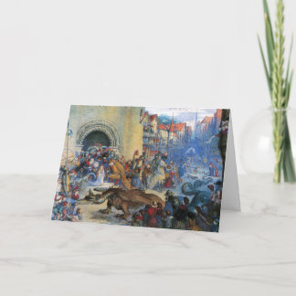 Princess's Birthday Dragon Folded Greeting Card Karte