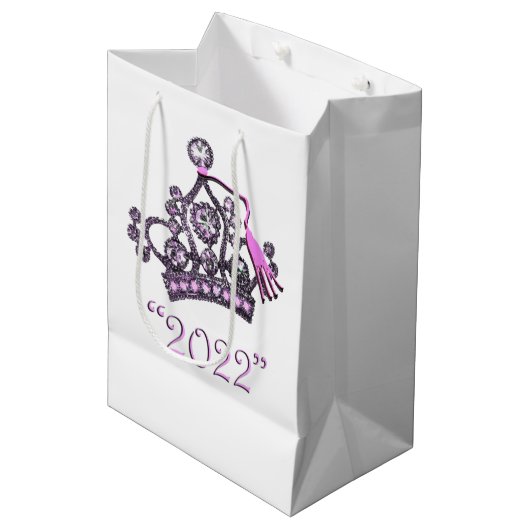 PrincessTiara "Class of 2022" Mittlere Geschenktas Geschenktüte (Vorderseite Schrägansicht)