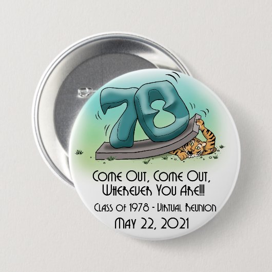 Princeton '78 43. Wiedersehen 'Come Out' 3" Schalt Button (Vorne & Hinten)