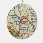 Princeton BC Vintag Map Keramik Ornament (Links)