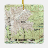 Princeton Fourteener Topo Karte Keramikornament (Vorderseite)