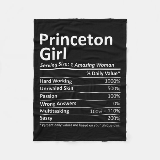 Princeton Girl Nj New Jersey Funny City Home Roots Fleecedecke (Vorderseite)