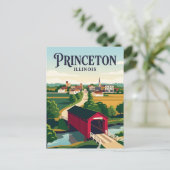 Princeton Illinois Postkarte (Stehend Vorderseite)