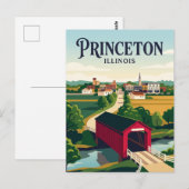 Princeton Illinois Postkarte (Vorne/Hinten)