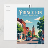 Princeton Illinois Postkarte (Vorne/Hinten)