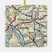 Princeton KY Vintag Map Keramikornament (Vorderseite)