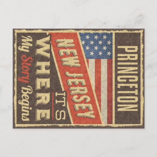 Princeton New Jersey Postkarte (Vorderseite)