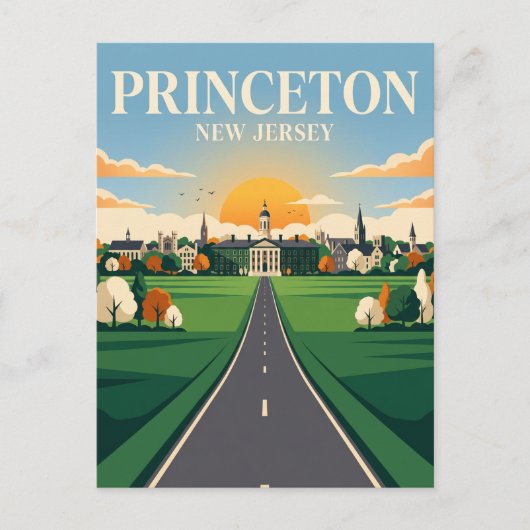 Princeton New Jersey Postkarte (Vorderseite)