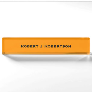 Princeton Orange Personalisiert Namensplakette