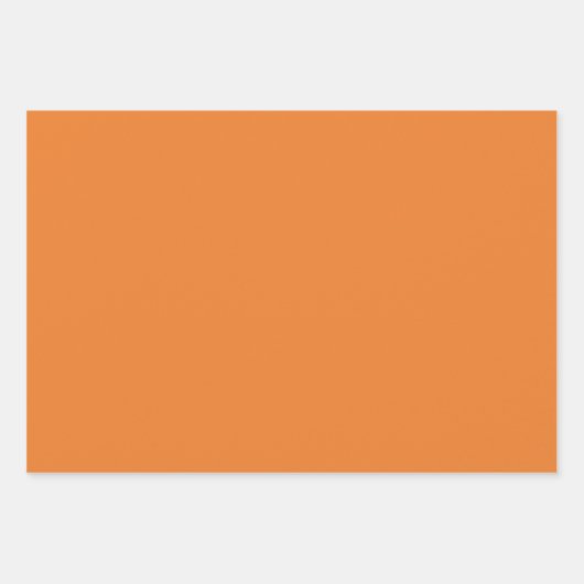 Princeton Orange Solid Color Geschenkpapier Set (Vorderseite 2)