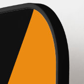 Princeton Orange und Schwarz mit zwei Textbereiche Pickleball Schläger (Linke Seite)