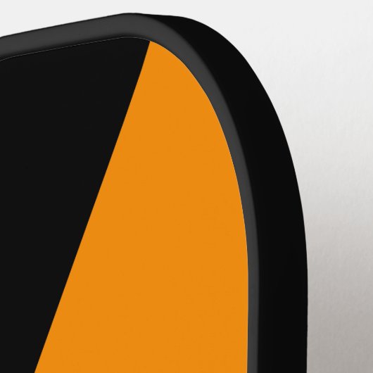 Princeton Orange und Schwarz mit zwei Textbereiche Pickleball Schläger (Linke Seite)