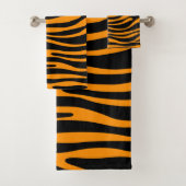 Princeton Orange Zebra Print Badhandtuch Set (Insitu)