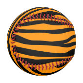 Princeton Orange Zebra Print Baseball (Vorderseite Links)