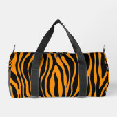Princeton Orange Zebra Print Duffle Bag (Rückseite)