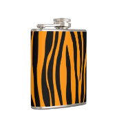 Princeton Orange Zebra Print Flachmann (Rechts)