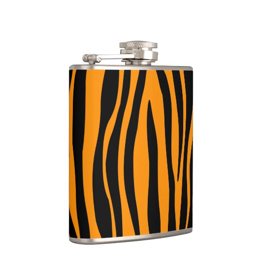 Princeton Orange Zebra Print Flachmann (Rechts)
