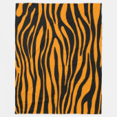 Princeton Orange Zebra Print Fleecedecke (Vorderseite)