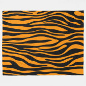 Princeton Orange Zebra Print Fleecedecke (Vorderseite (Horizontal))