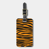 Princeton Orange Zebra Print Gepäckanhänger (Vorderseite vertikal)