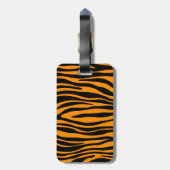 Princeton Orange Zebra Print Gepäckanhänger (Rückseite vertikal)