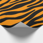 Princeton Orange Zebra Print Geschenkpapier (Ecke)